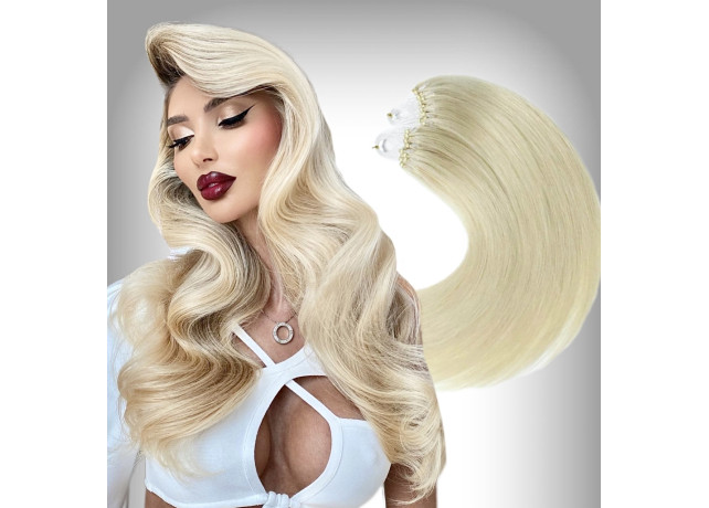 Extensii Microring Russian Hair #613 Blond Deschis